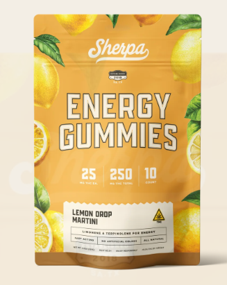 Sherpa Energy Lemon Drop Martini Gummies | 25mg D9